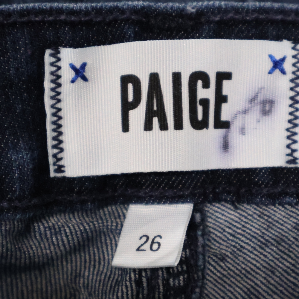 PAIGE Kylie Crop Dark Blue Straight Leg Jeans - Picture 7 of 8